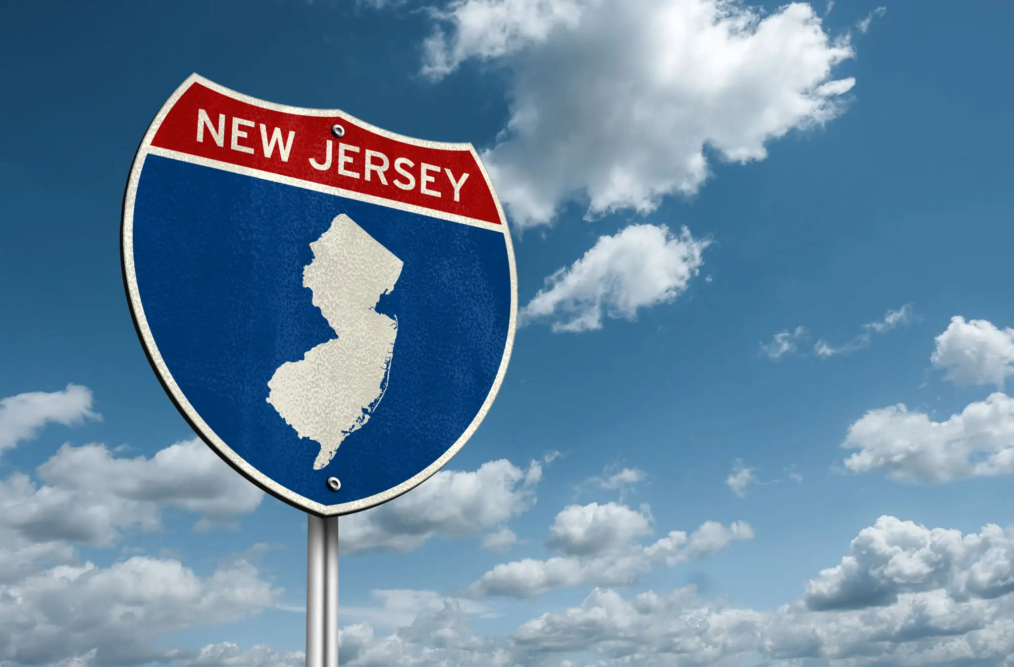 sign with NJ state demonstrating service area